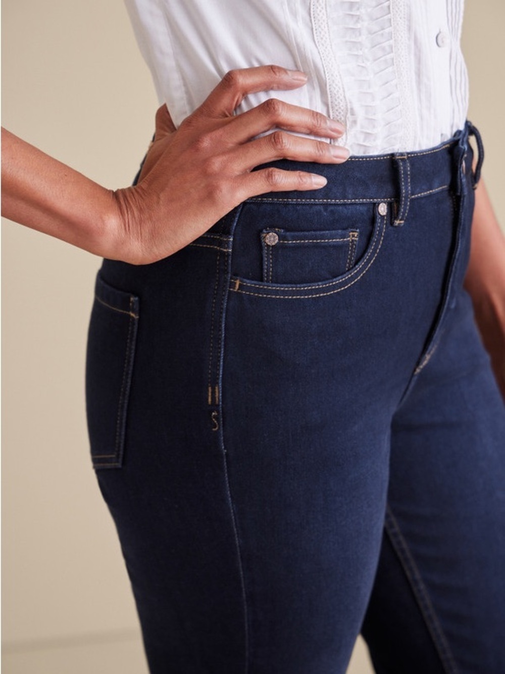 Soft Surroundings Ultimate Denim Pull On Relaxed Straight Jeans Women’s Size XL
